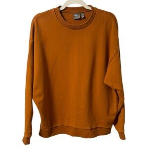 asos Crew Neck Pullover Sweatshirt Rust Burnt Orange Mens Medium Fall Rustic